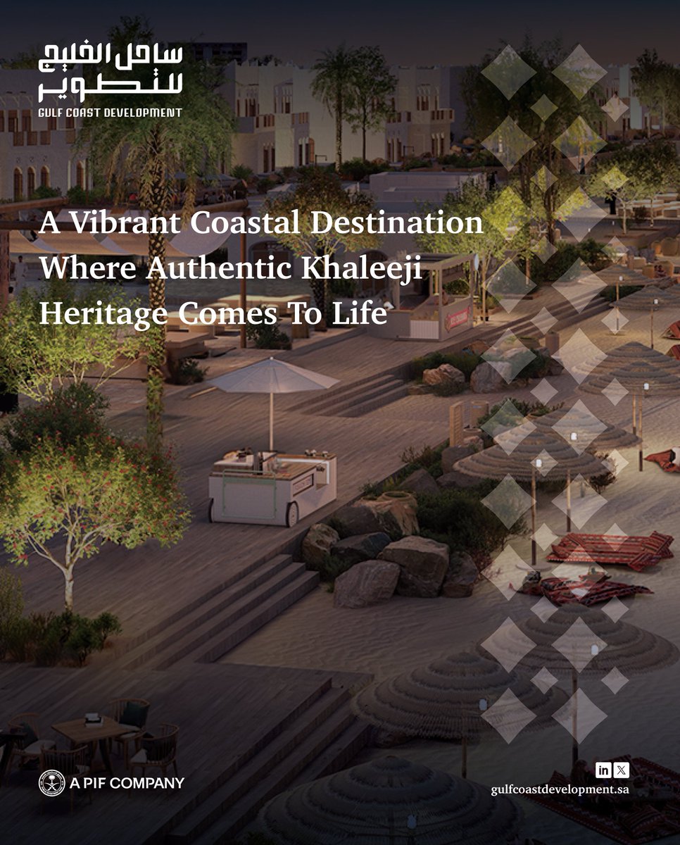 gulfcoastsaudi's tweet photo. A coastal destination with an authentic Khaleeji character meets the aspirations of Al-Khafji community.
#GulfCoastDevelopment 
#aPIFCompany https://t.co/oMZTq6Z1om