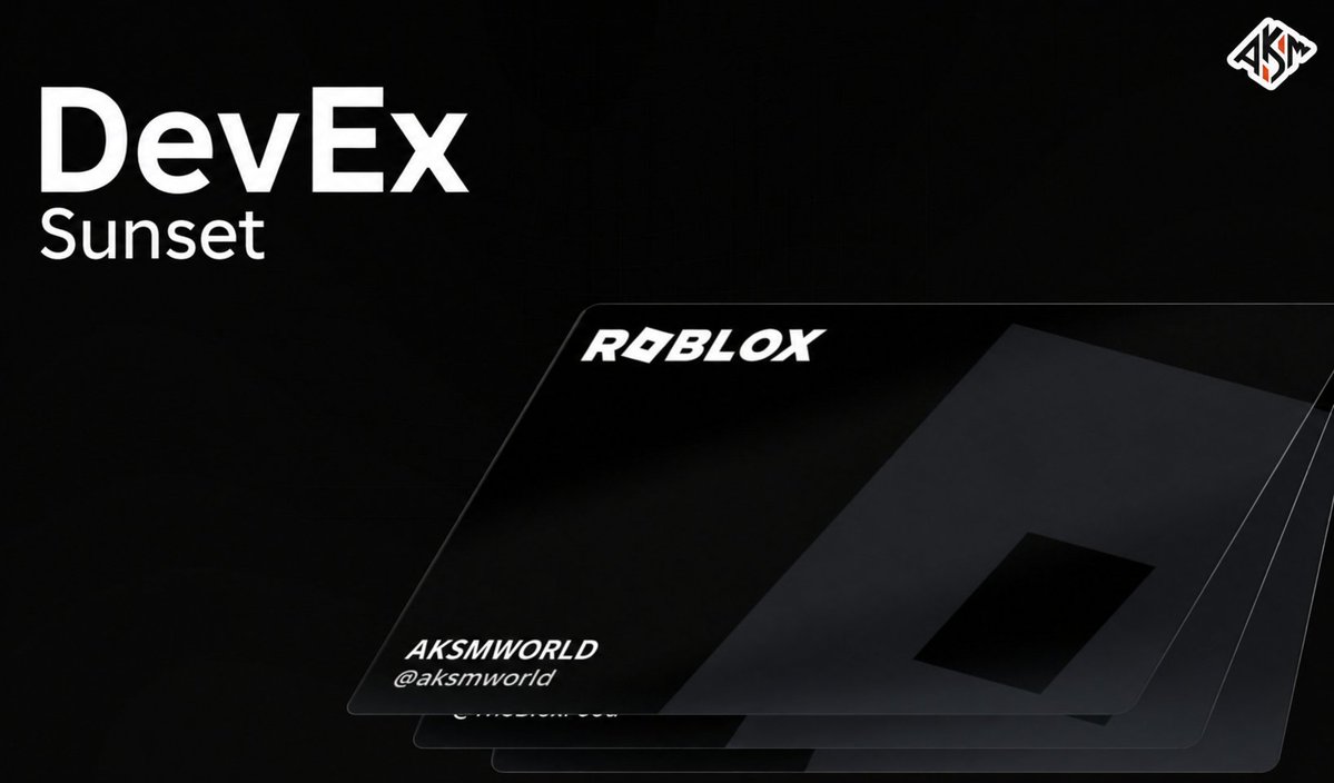 aksmworld's tweet photo. Roblox reportedly plans to start phasing out DevEx by mid-2027 as Roblox Wallet and Roblox Card roll out.
The new system could eventually change how creators receive and transfer their earnings. https://t.co/7ch5SXutae
