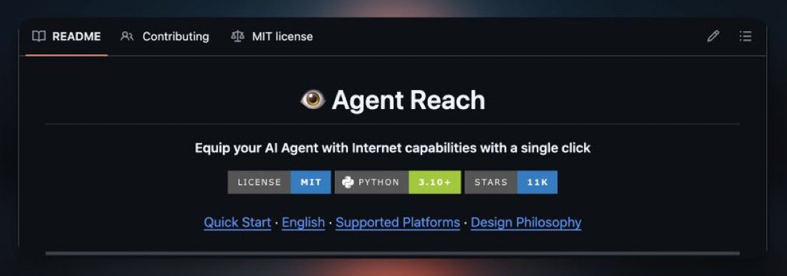 alextalksai's tweet photo. Give your ai agent eyes to see the entire internet for free

Read &amp; search
- Twitter,
- Reddit,
- YouTube.
- GitHub,
- Bilibili,
- XiaoHongShu

One CLI, zero API fees. https://t.co/HMHfS4mclh