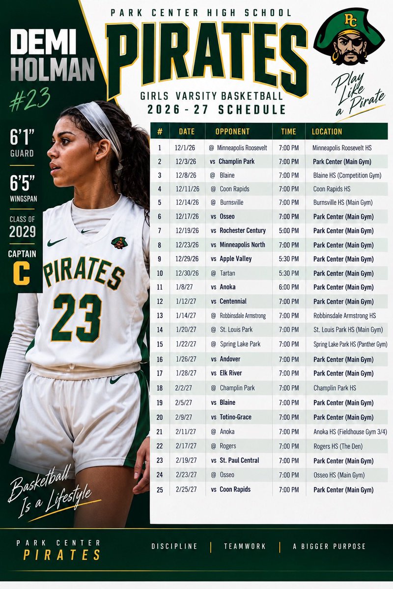 holman2029's tweet photo. Schedule is out! @ParkCenterGirl1 https://t.co/CuMHhXsOe0