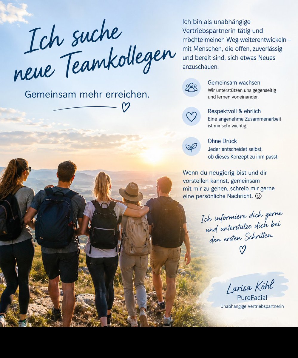 purefacials's tweet photo. Ich suche Menschen die gemeinsam mit mir etwas aufbauen möchten Ich bin als unabhängige Atomy Vertriebspartnerin tätig und möchte meinen Weg weiterentwickeln –mit Menschen die offen zuverlässig und bereit sind, sich etwas Neues anzuschauen
Mir ist eine respektvolle Zusammenarbeit https://t.co/u7xT5fiwT8