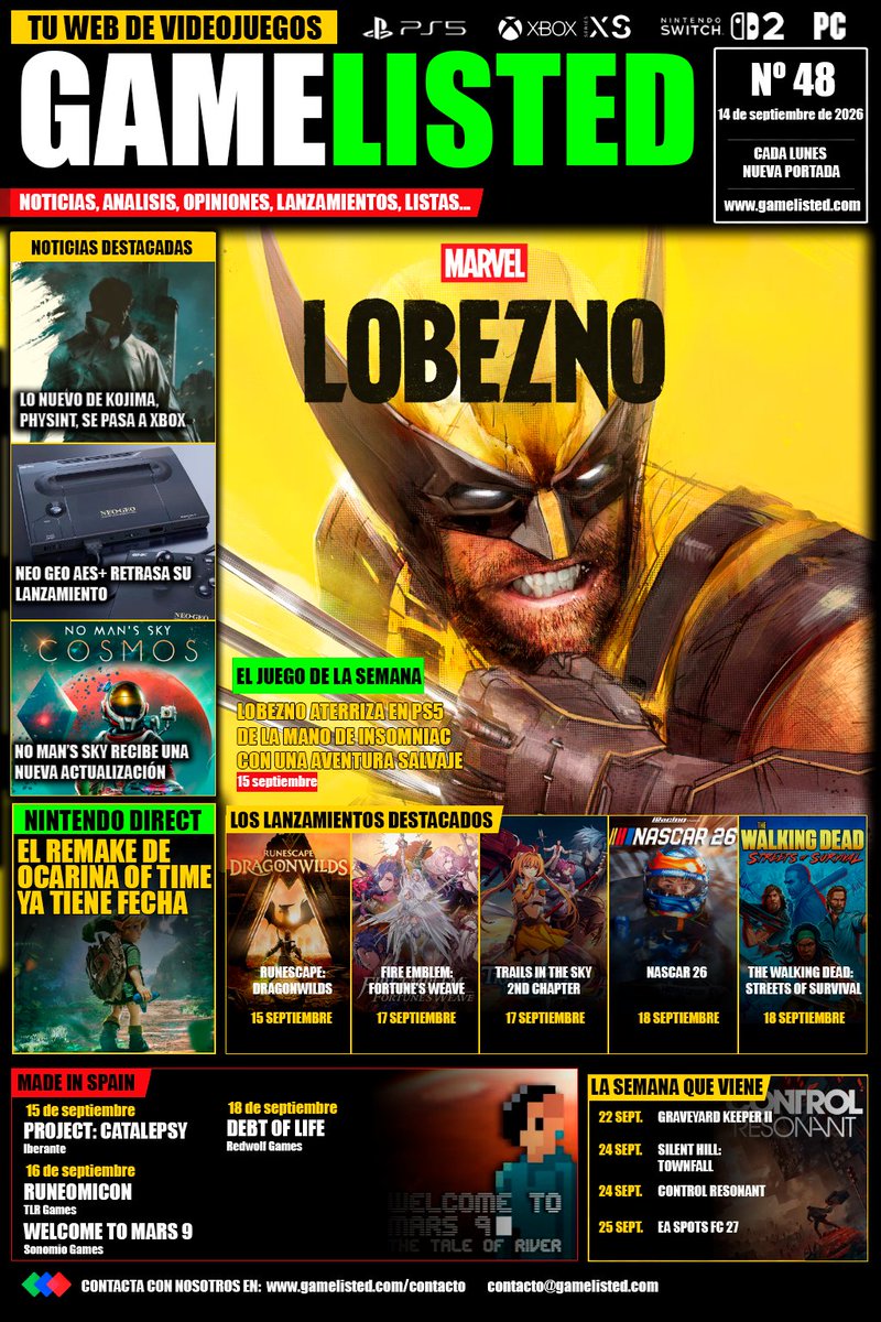 Gamelisted_com's tweet photo. Por aquí la #Portada 48 al completo 👀 https://t.co/pAts6ncOAD