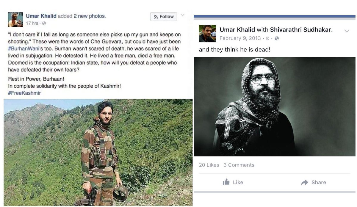 VijayGajeraO's tweet photo. I hope Gen Z who fall for the CJP propaganda would see this reality.

Umar Khalid is a terrorist supporter who has attacked our army.

Our hero is the Indian army, not some Jhantu terrorists. https://t.co/xYZN9rQl42