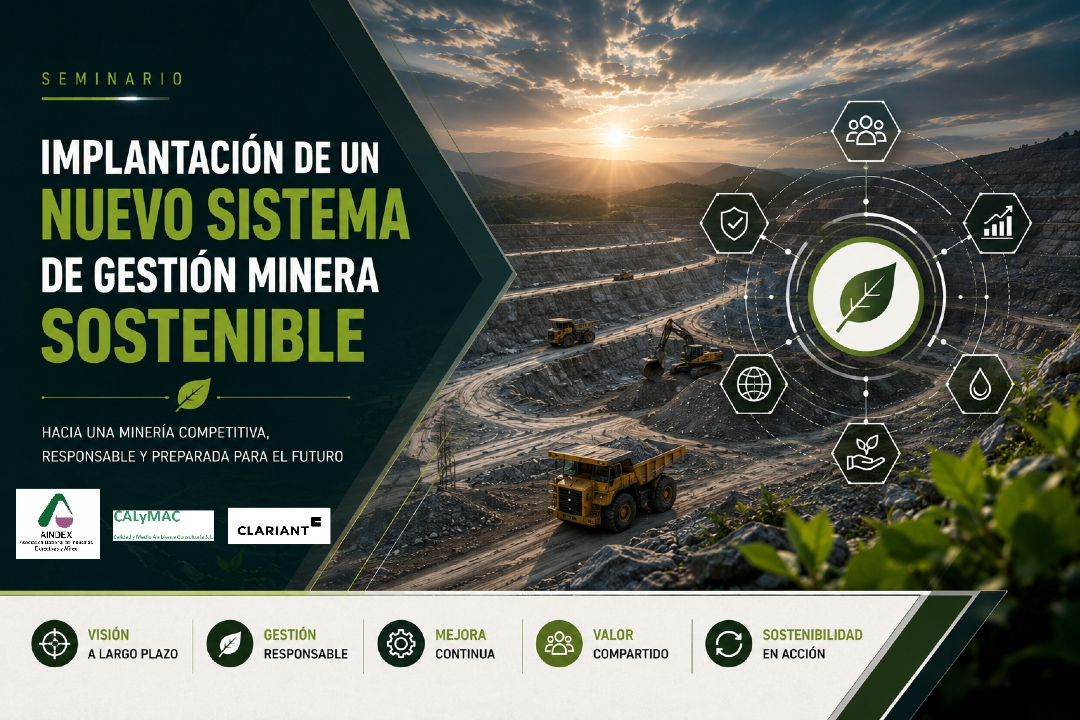 minasenergiaupm's tweet photo. 📢 Seminario “Implantación de un nuevo sistema de gestión minera sostenible”
📅 29 septiembre | 12:00 h
💻 Formato telemático
📝 Inscripción gratuita: https://t.co/IWYE9ylUR6
Organiza AINDEX junto a Calidad y Medio Ambiente Consultoría y Clariant Ibérica Producción.
#AINDEX https://t.co/uT7xKkSSUM
