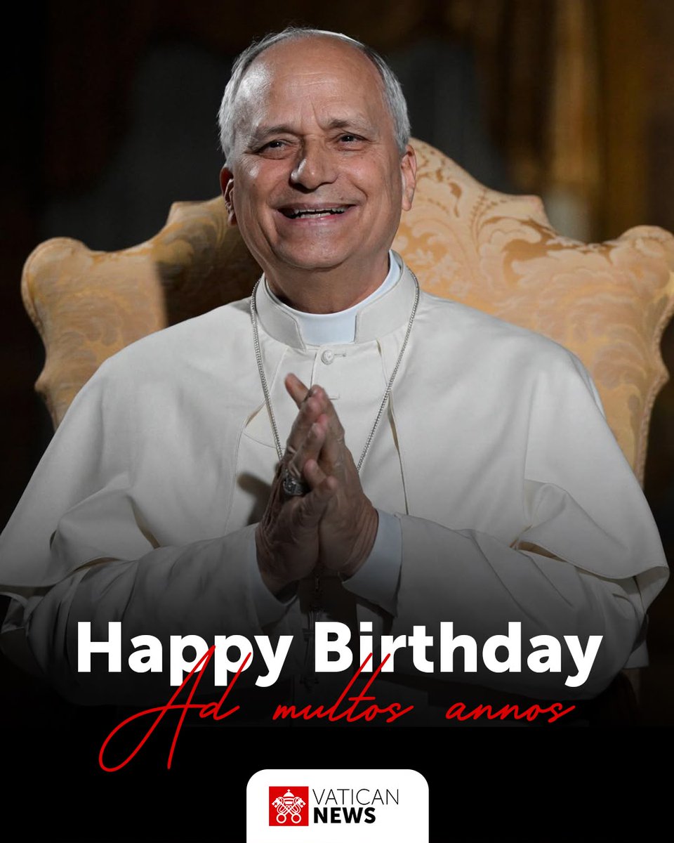 ObispoMunilla's tweet photo. Apuesto a que el sacerdote Prevost nunca pensó que la coincidencia de su nacimiento con la festividad de la Santa Cruz, que hoy, 14 de septiembre, celebramos, pudiera ser una profecía de la «cruz» que le habría de caer encima… 😄🤭😎

Pero, querido Santo Padre, no está usted solo. La Iglesia ora por usted y pide al Señor la gracia de poder ayudarle a llevar la cruz gloriosa del pastoreo, que no es sino la expresión de una profunda pasión por la Iglesia.

¡Feliz cumpleaños, Santo Padre! 🙏✝️
#FelizCumpleañosSantoPadre