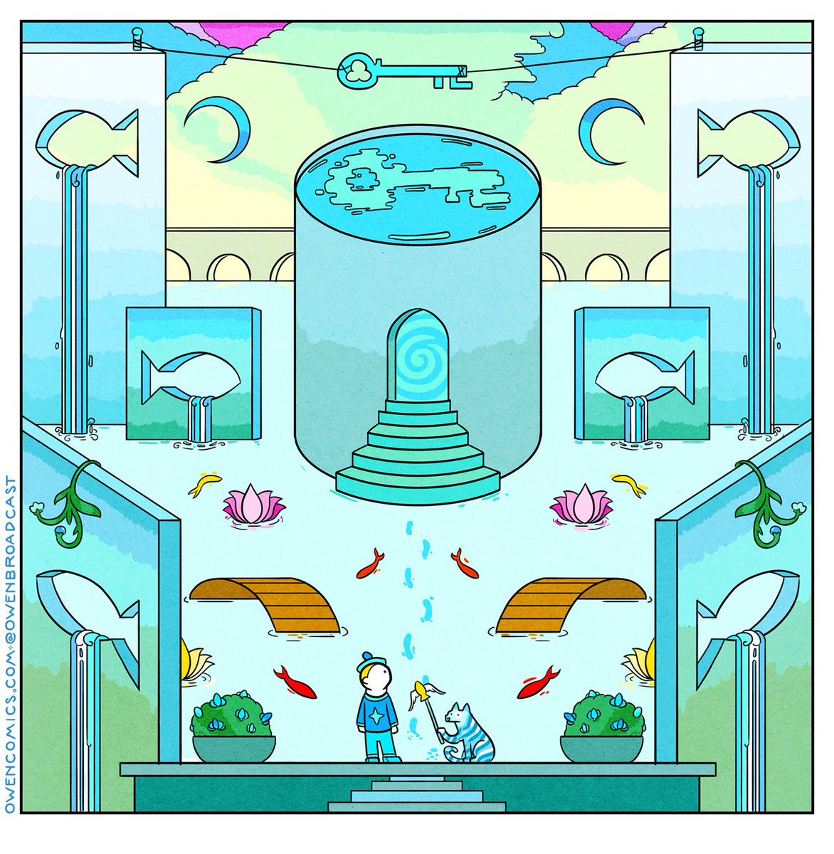 owenbroadcast's tweet photo. last summer i had a medical issue and took it to my alt-medicine doctor (anthroposophy). he told me i had a water fire imbalance with too much fire, and a restriction of flowing energy (also water). i decided to partially address this in my work, and did these images about water: https://t.co/fCIRWH6kTq