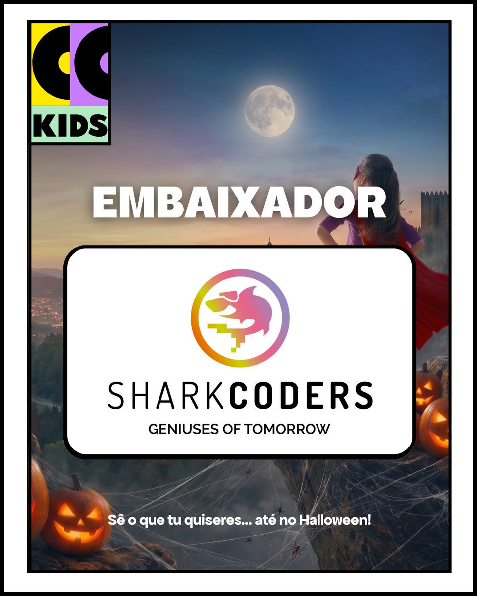 ComicConKids's tweet photo. 🦈💻 Temos uma nova missão! A Sharkcoders é Embaixadora Oficial da Comic-Con Kids! 🚀✨ 

Aqui, a imaginação não tem limites: cria, explora e inventa a tua própria aventura! 🎮

📅 31 out. e 1 nov.
📍 Multiusos de Guimarães
🎟️ https://t.co/V04opCsiq4

#ComicConKids #Sharkcoders https://t.co/fsJKSo6fPZ