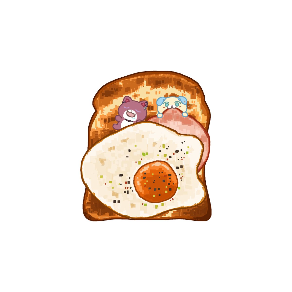 nya76_S2's tweet photo. 🍞🍳
#にじたうんあーと https://t.co/tonmZpnVXI