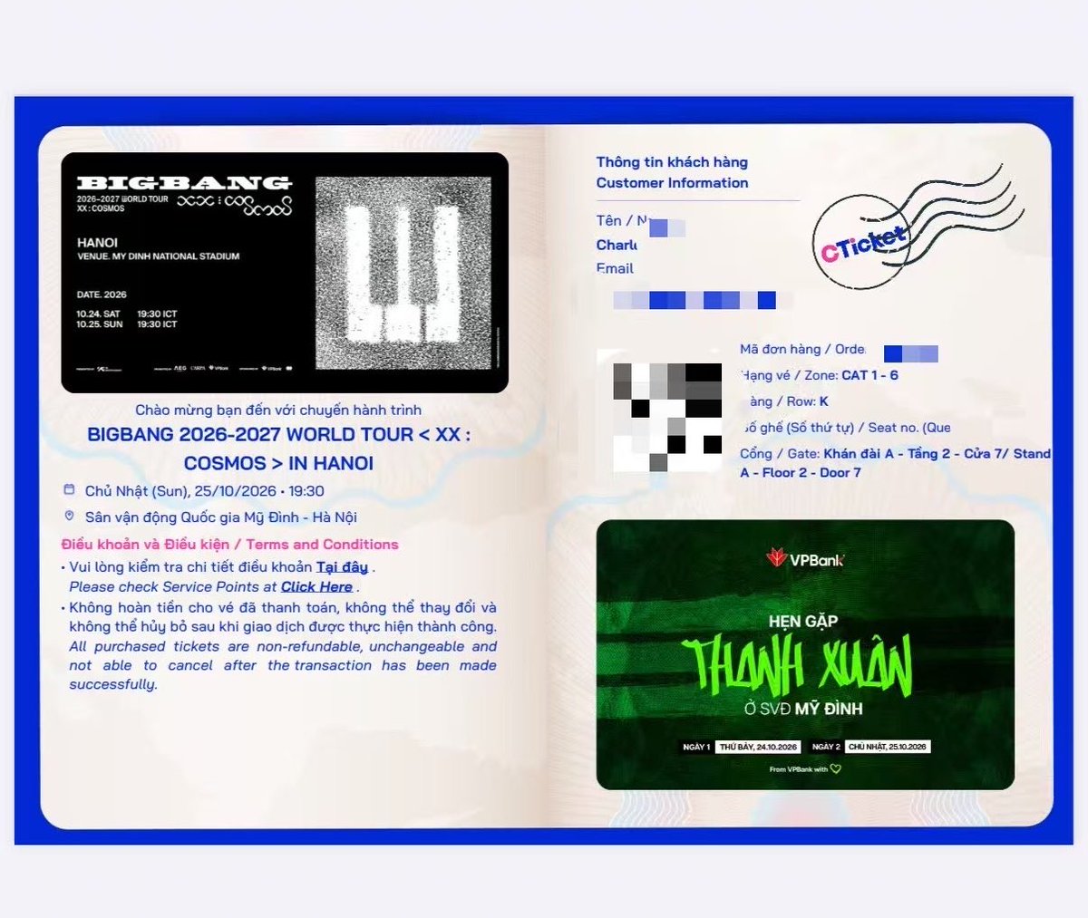 __optimushmh's tweet photo. WTS | BIGBANG WORLD TOUR IN HANOI 

25/10/2026
1x CAT 1-6 Row K
My Dinh National Stadium, Hanoi

Not scammers! Wanted to let go as I secured a better seats https://t.co/ndjcPXEN4d