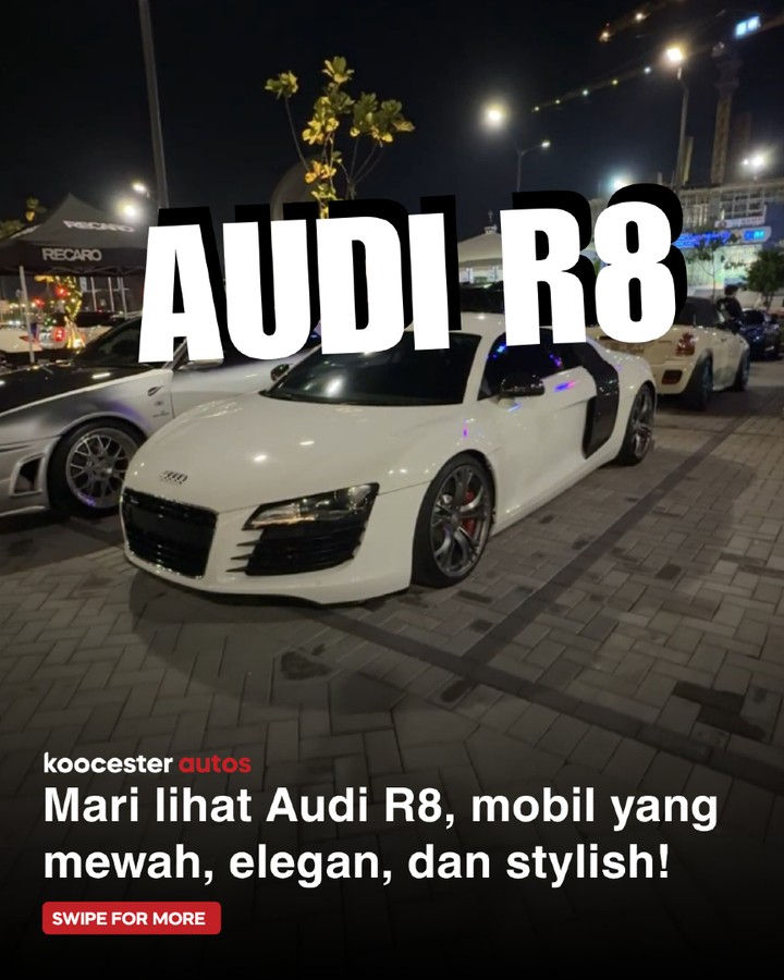 AlaneSchei0h's tweet photo. Lihat Audi R8 4. 2 V8 ini, cocok buat nyetir santai keliling kota. Mau ikut Koocester review mobil keren seperti ini? Komen "IKUT", 1 orang beruntung bakal muncul di video kami! https://t.co/kzaZrO3p5C
