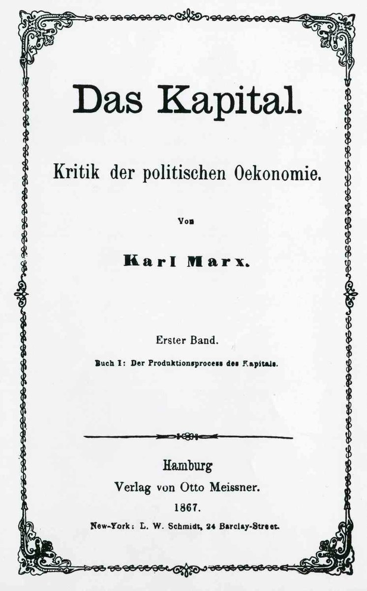 jacobin's tweet photo. The first volume of Karl Marx's “Capital: Critique of Political Economy” was on this day in 1867. https://t.co/NLkD9SV50E