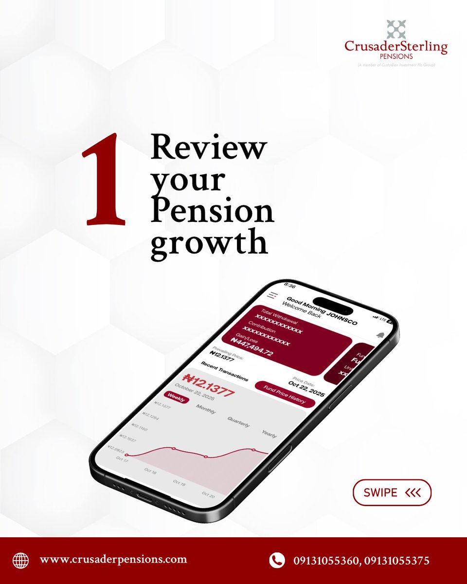 CSPensions's tweet photo. Happy New Week MVP!

Swipe to see 5 financial moves to make before you turn 50. 

#CrusaderSterlingPensions https://t.co/elLkxmwgzD