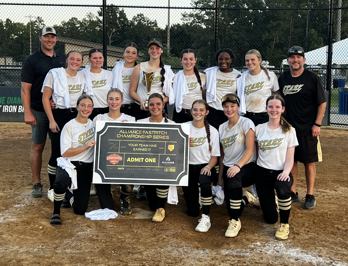EmmaTaylor_26's tweet photo. Earned our spot @thealliancefp AFCS 2027! 6-0 finish at the Alliance Super Cup Qualifier in RVA by @StarzGold_16u to take the 16u championship. Great to be back on the field with my team❤️

11 for 18 at the plate with 3-HR, 3-2B, 5-1B and 9 RBI’s. Played clean defense with 12 TC and 1.000% FPCT. 

@StarzGold @CoachBrandon24 @Ty2daR @ExtraInningSB