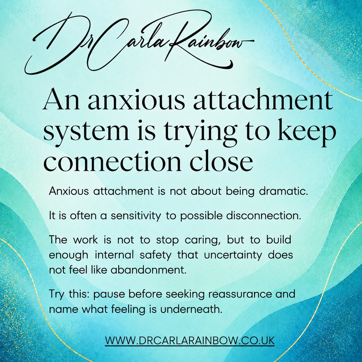 ShayneKlayibhi's tweet photo. "An anxious attachment response can feel intense. A delayed reply, a shift in tone, or a small distance can suddenly feel enormous. Your mind may start searching for evidence, replaying conversations, or trying to fix things quickly. This is not https://t.co/uM6V38W8es