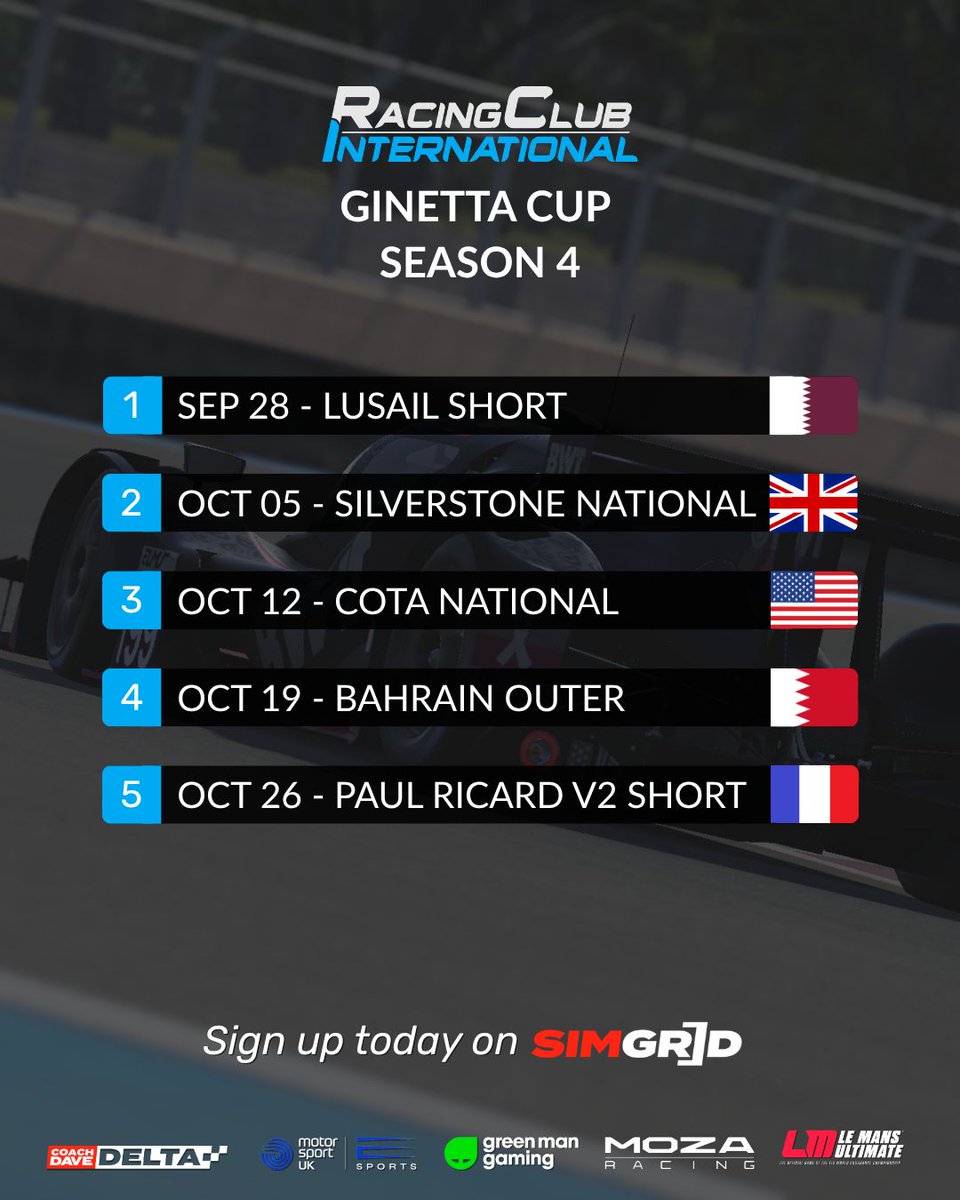 RCI_Racing's tweet photo. 🚨 TWO WEEKS TO GO 🚨 

Do you love the Ginetta as much as we do❓ 

Want to race with us or watch some of our online events?
🌐 Link in Bio 👆 https://t.co/olFPuO0MzF