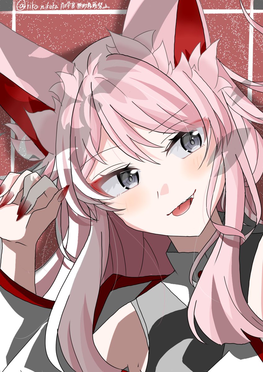 riko_nikoka's tweet photo. 🦊🌸🦊
 #MyGO
 #bandoriart 
 #千早愛音 https://t.co/xeNsOmRqx0