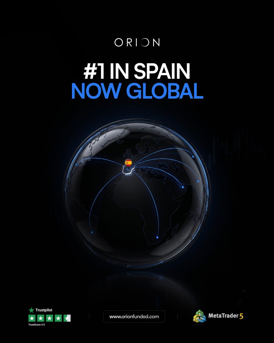 Orionfundedcom's tweet photo. Every trader who chose us. Every reward we paid out. Every story of someone who didn't quit.

That's how you go from #1 in Spain to trusted worldwide in 160+ countries.

Where are you trading from? 👇 https://t.co/QRYmE7jtOi