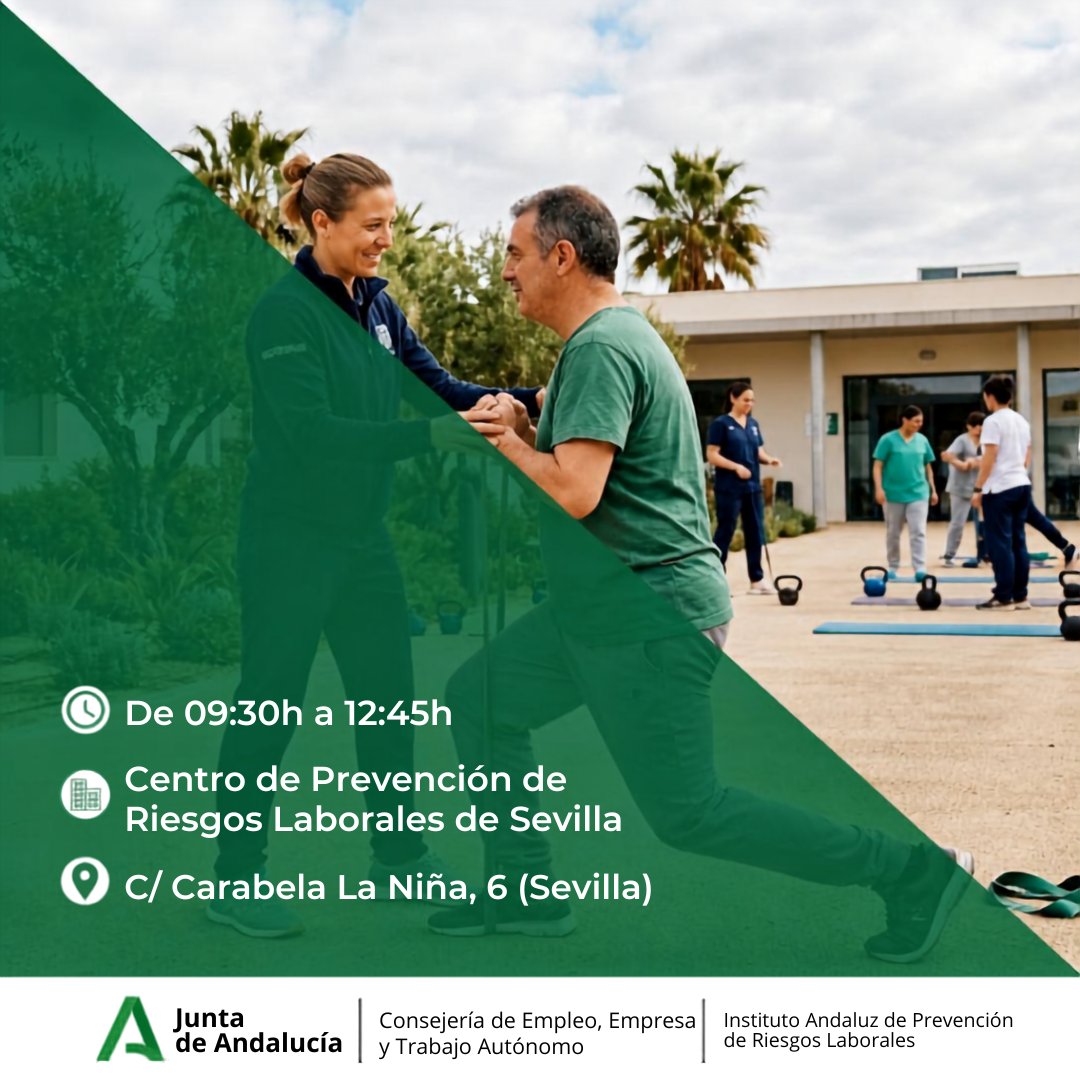 IAPRL's tweet photo. Jornada técnica 'Mejora de la salud de personas con trastornos mentales graves a través del ejercicio físico' 🏃🏻‍♀️

El próximo 17 de septiembre en Sevilla, una jornada sobre cómo el ejercicio físico mejora la salud de las personas con trastornos mentales graves.

👉 Te esperamos para seguir avanzando en cultura preventiva y salud laboral.

🔗https://t.co/qHVOqsEROW

#IAPRL #PRL