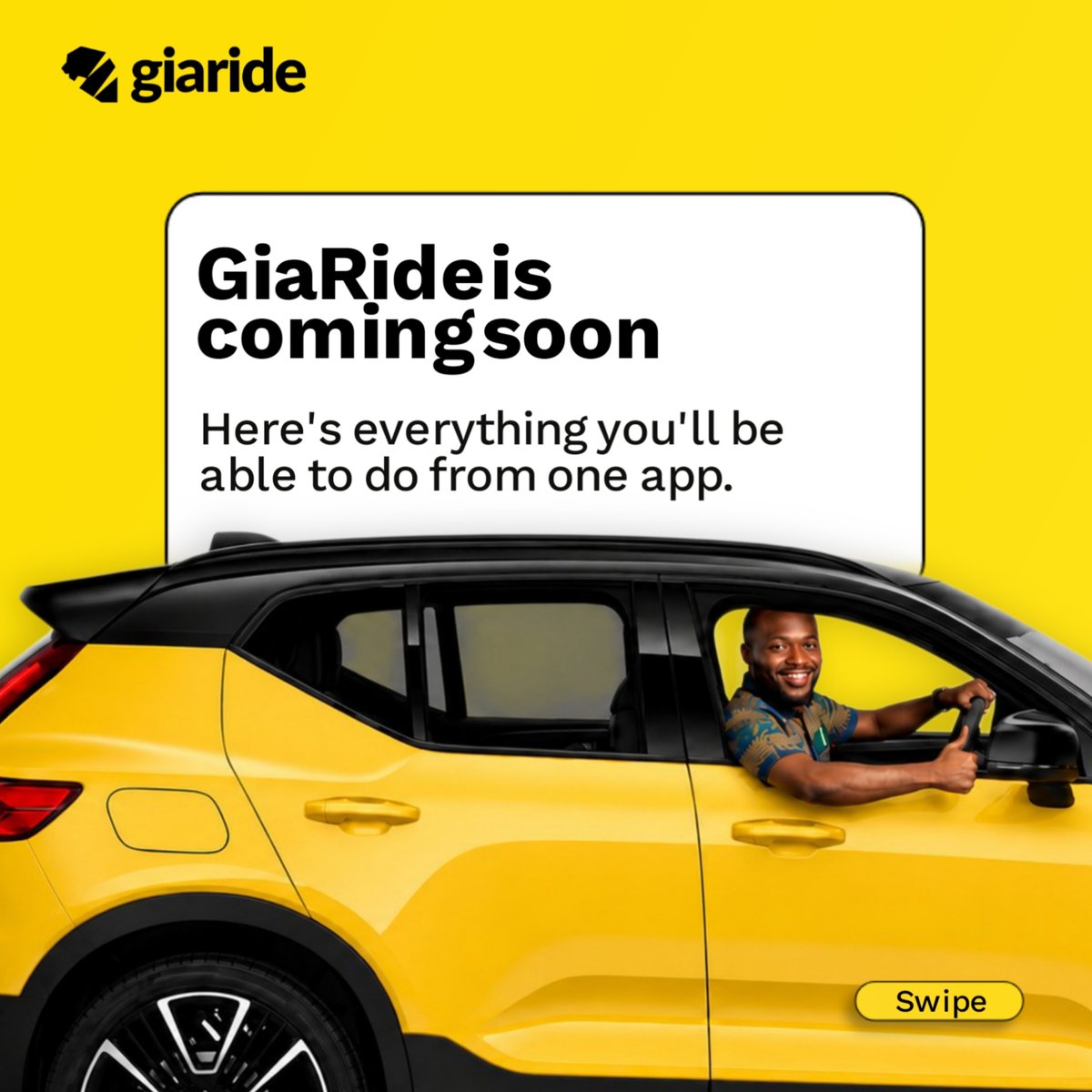 gia_ride's tweet photo. GiaRide is coming and it does a lot more than rides. 

Swipe to see every service launching soon. 👉

Follow us so you're first when we go live.

#GiaRide #ComingSoon #AllInOne #NigeriaTransport https://t.co/O4ZGJUgDrS