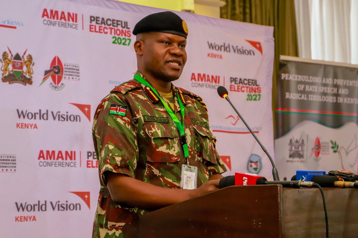 NCIC_Kenya's tweet photo. “Security starts with you. A peaceful election cannot be secured by security agencies alone; it requires citizens to work with security actors & take responsibility for the information they consume & share.” DIG Albert Masengeli. 
#AmaniConference2026 #PeacefulElection2027 #OnePeopleOneNationOneDestiny
@NPSOfficial_KE @WorldVisionKE @irck_info