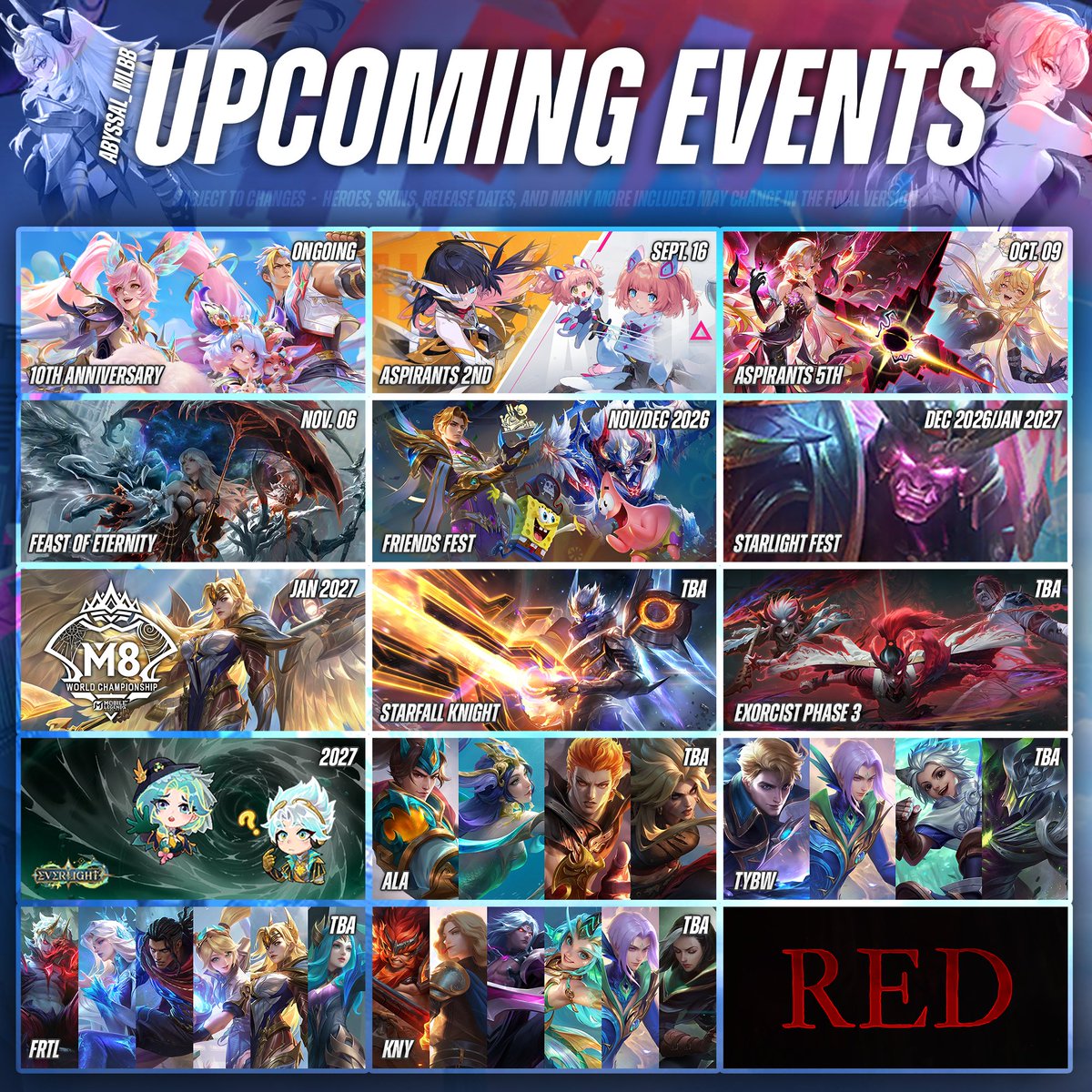 abyssal_mlbb's tweet photo. Upcoming Events for 2026 and Beyond https://t.co/whLh2YA9xz