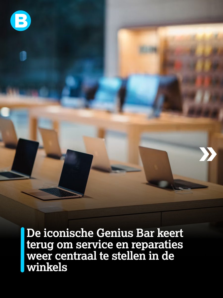 Bright's tweet photo. Apple brengt de iconische Genius Bar terug naar zijn winkels! 🍎🛠️
Weten wat er nog meer verandert? Check https://t.co/9MRhpnewy2! 👇
#Bright #TechNieuws #Apple #AppleStore #GeniusBar #Retail #Tech #Nieuws https://t.co/65uOopOBb0
