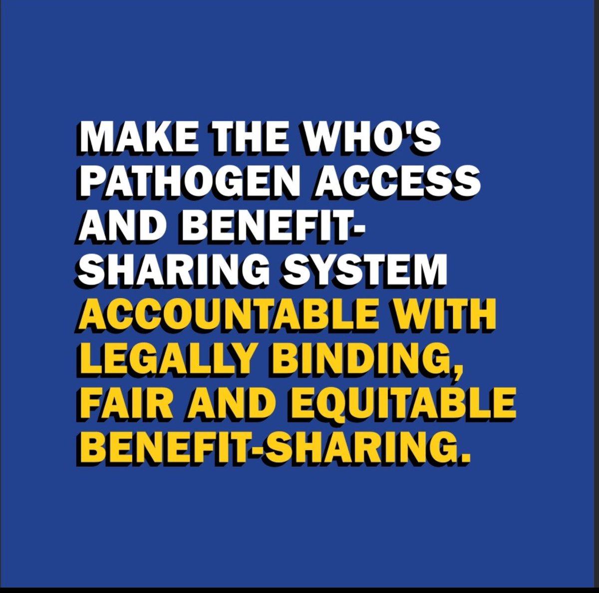 BethM239's tweet photo. 80 years ago, the world recognized the right to share in scientific progress &amp; its benefits.
Today, that principle is being tested at WHO.
No access to pathogen data without binding benefit sharing.
Developed countries must support a #fairPABS. https://t.co/ywRCp22Nvr