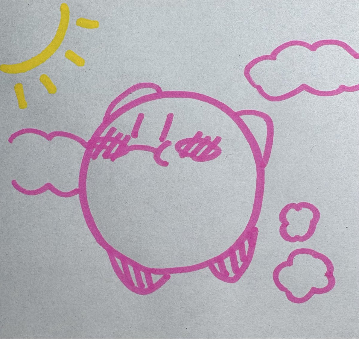 fwll4n's tweet photo. 落描き！カービィ！！⭐️ https://t.co/iWj1JNZMoC