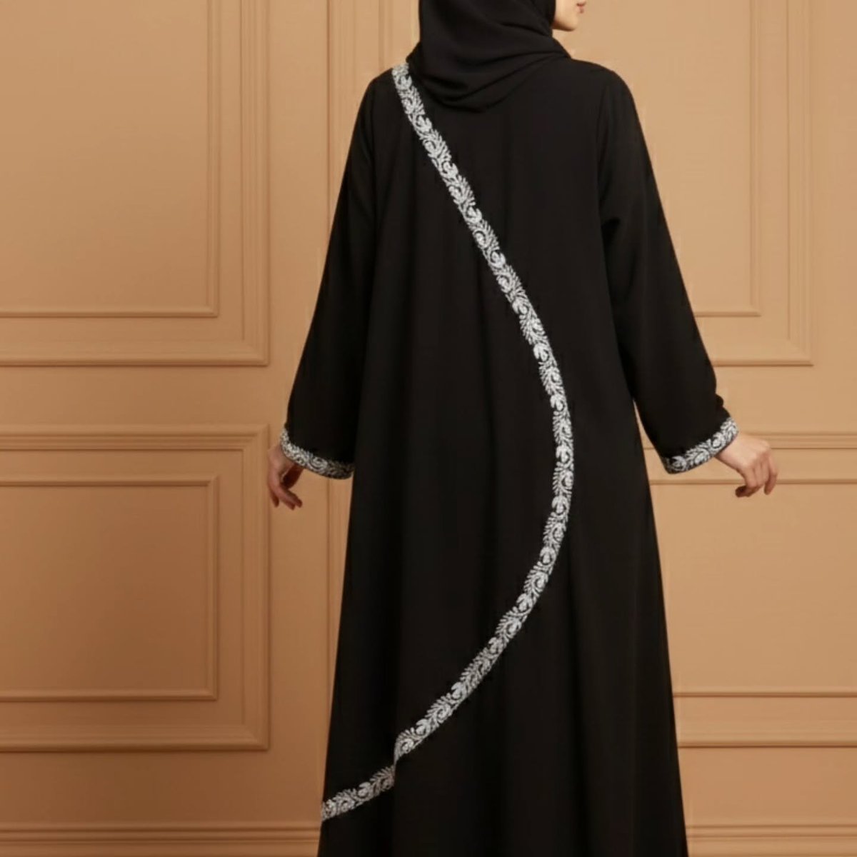 OmegaJackson1's tweet photo. Another masterpiece for our collection. This abaya embodies fine artistry and dedicated handwork, with intricate details, flowing fabric, and delicate embroidery for timeless elegance. Graceful, sophisticated, effortlessly stunning. DM for orders https://t.co/gS9E2rhwAy