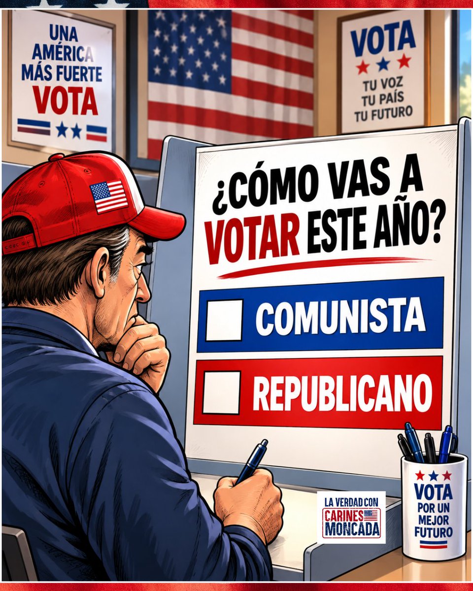 CarinesMoncada's tweet photo. 🗣️🗣️🗣️ | Las elecciones de medio término del 3 de noviembre no serán un simple duelo entre republicanos y demócratas: serán la prueba definitiva sobre si el Partido Demócrata sigue siendo una “tienda grande” o si se ha convertido en la puerta de entrada al socialismo. Con el DSA avanzando sin frenos —150 candidatos respaldados, 35 ya ganaron primarias o avanzaron sin oposición, y victorias como la de Darializa Avila Chevalier sobre Adriano Espaillat—, la izquierda radical ya no está a las puertas: está adentro, tomando el control.

No son detalles menores: líderes del DSA han dicho que su meta es el comunismo, y su órgano rector incluye a miembros de caucus marxistas. Por eso, estas elecciones no son para quedarse en casa. Aunque el candidato republicano no sea tu favorito, aprieta la nariz y vota.

👉La boleta del 3 de noviembre es republicano contra comunismo, y el costo de no votar podría ser irreversible. ¡Atención!