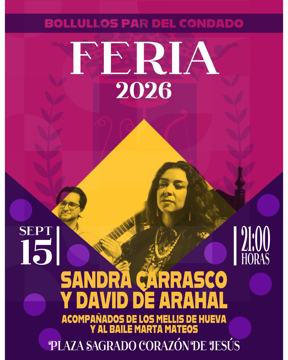 AytoBollullos's tweet photo. 📷 ACTO DE EXALTACIÓN AL VINO 2026.
El Ayuntamiento de la ciudad le invita a participar en el Acto de Exaltación al Vino que tendrá lugar el martes 15 de Septiembre a partir de las 21.00H en el Pórtico Municipal en La Plaza del Sagrado Corazón de Jesús. https://t.co/bgNiFWTEbU
