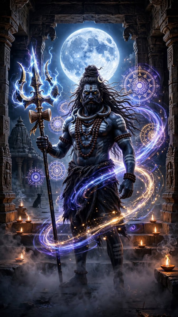 DoliSahadad's tweet photo. ⚡🕉️Awakens Of Bhairava 🌑🔱
#Bhairava #KaalBhairav #Mahadev #LordShiva #Mahakal #HarHarMahadev #Trishul #Shiva #SanatanDharma #HinduMythology #DivineEnergy #CosmicShiva #AIArt #AIGenerated #Viral https://t.co/DWSgK79WYT