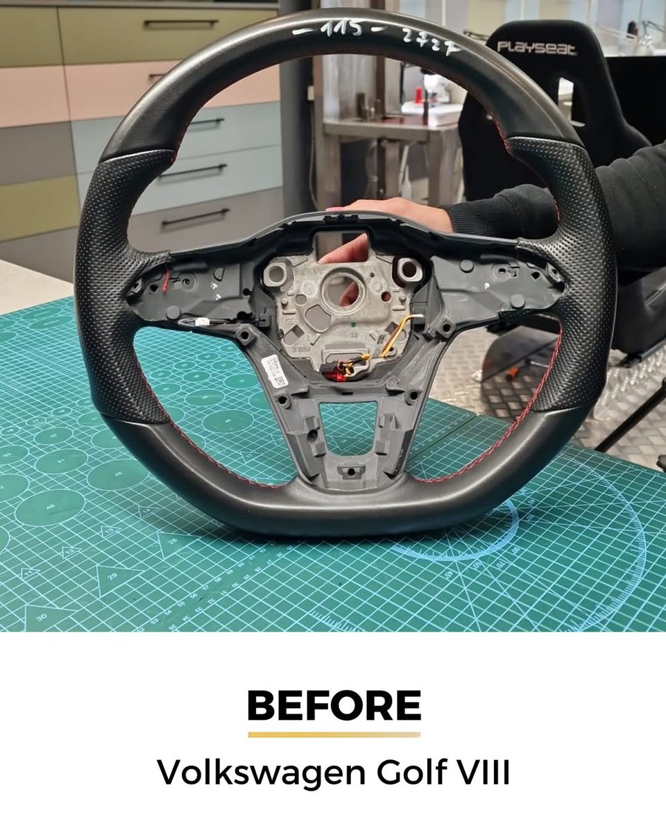 BusterMarcgmm's tweet photo. 413 Motorsport to niemiecka firma z Duisburga, specjalizująca się w modyfikacjach aut sportowych. Dla zespołu Tima Bruckschena wykonaliśmy kierownice do Volkswagena Golfa VIII. https://t.co/CPe8Q3Djqt