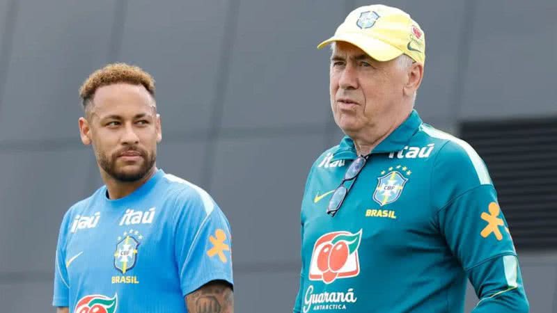golsdobrasil1's tweet photo. 🚨 ATENÇÃO!

Ancelotti confirma à CNN o fim do ciclo de Neymar na Seleção Brasileira.

O treinador afirmou que o camisa 10 não faz mais parte dos planos para a sequência do trabalho.

🗞️ @CNNBrasil 
📸 Rafael Ribeiro/CBF https://t.co/THEtszsyV3