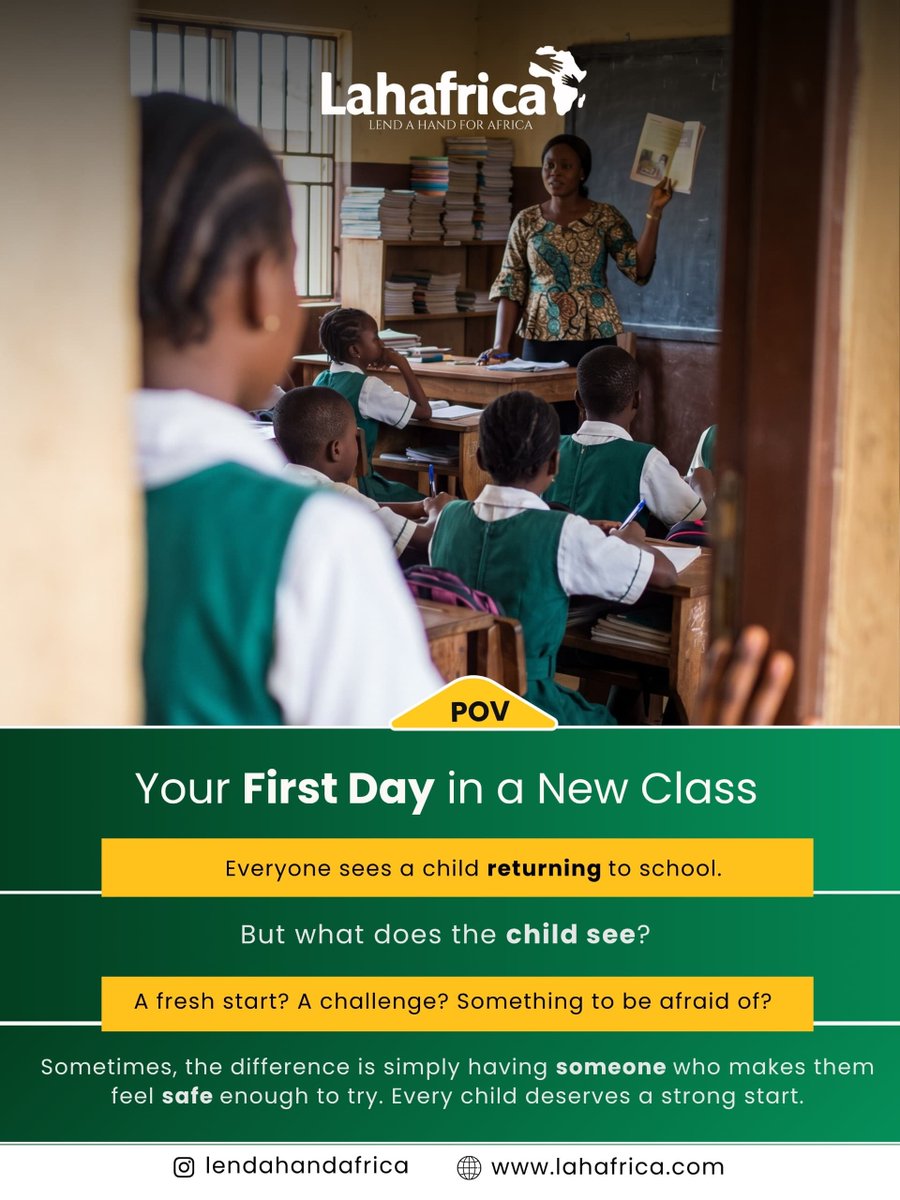 LAHAfrica's tweet photo. Everyone sees a child returning to school.

We see the hope of another chance.

A new class means new lessons, new friendships, new dreams, but for some children, getting through that classroom door is already a challenge.

#LendAHand #EducationForAll #BackToSchool #EveryChild https://t.co/0kjS7rj2ix
