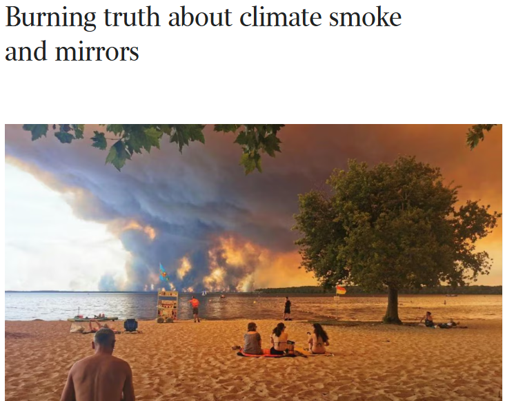 jeffnov05's tweet photo. The planet is ablaze, they tell you.

The satellites just logged one of the quietest fire years on record.

Guess which version made the front page.

Climate change is a global claim. It therefore has to be tested against global data. Pointing to horrific fires in one corner of one continent while the planet’s total burnt area keeps falling is not analysis. It is cherrypicking: keep the footage that fits the sermon, bin the rest.

Imagine the reverse. If global burnt area were running 40 per cent above average, would anyone accept “but the Baltics are quiet this year” as a rebuttal? Of course not. Yet that is precisely the logic deployed in the other direction.

How do we end up believing the entire Earth is in unprecedented flames while the long-run record shows less land burning?

Because infernos make the front page. Record-quiet fire years make no news at all. Report only the fires and never the absence of fires, and the public will duly conclude the planet is ablaze — even as the data shows the opposite.

The fixes are prosaic and proven: prescribed burns, fuel clearing, fire-resistant building codes and more firefighting capacity. None of that requires a morality play.

What will not help is the standard prescription of net zero. Even if the entire rich world hit net zero by 2050, at fantastical cost, the temperature difference by century’s end would be too small to measurably change the fire risk facing houses that burned this year.

Telling frightened people their homes went up because of fossil fuels — and that salvation lies in decades of expensive emissions cuts — is not compassion. It is propaganda for extremely costly policies, and a convenient alibi for failed fire policy.

If the cameras pointed at the places that did not burn, would you still call it a planet on fire?