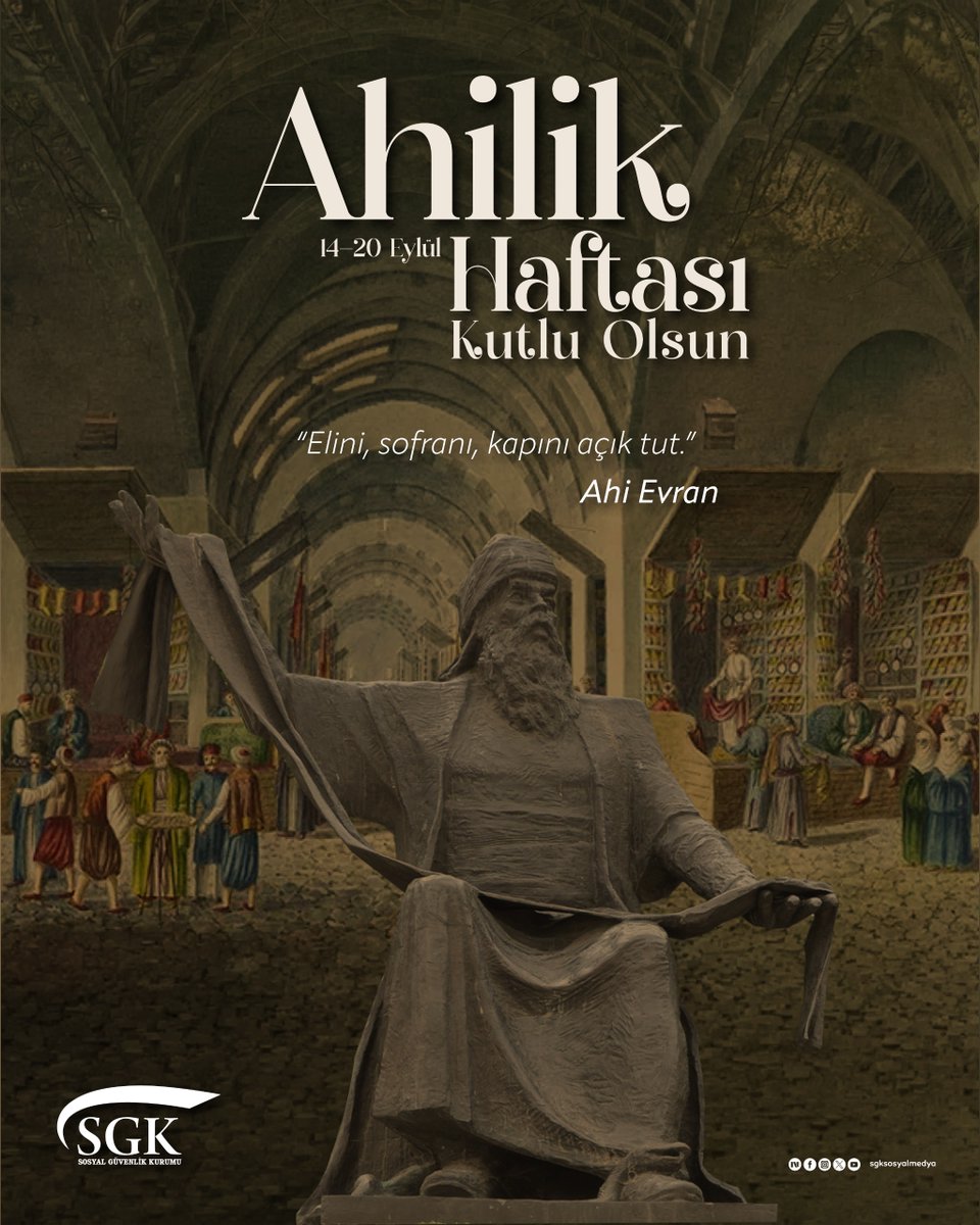 sgksosyalmedya's tweet photo. Ahilik kültürünü yaşatan ve gelecek nesillere aktaran tüm esnaf ve zanaatkârlarımızın #AhilikHaftası kutlu olsun. https://t.co/d4cHK1vqEV