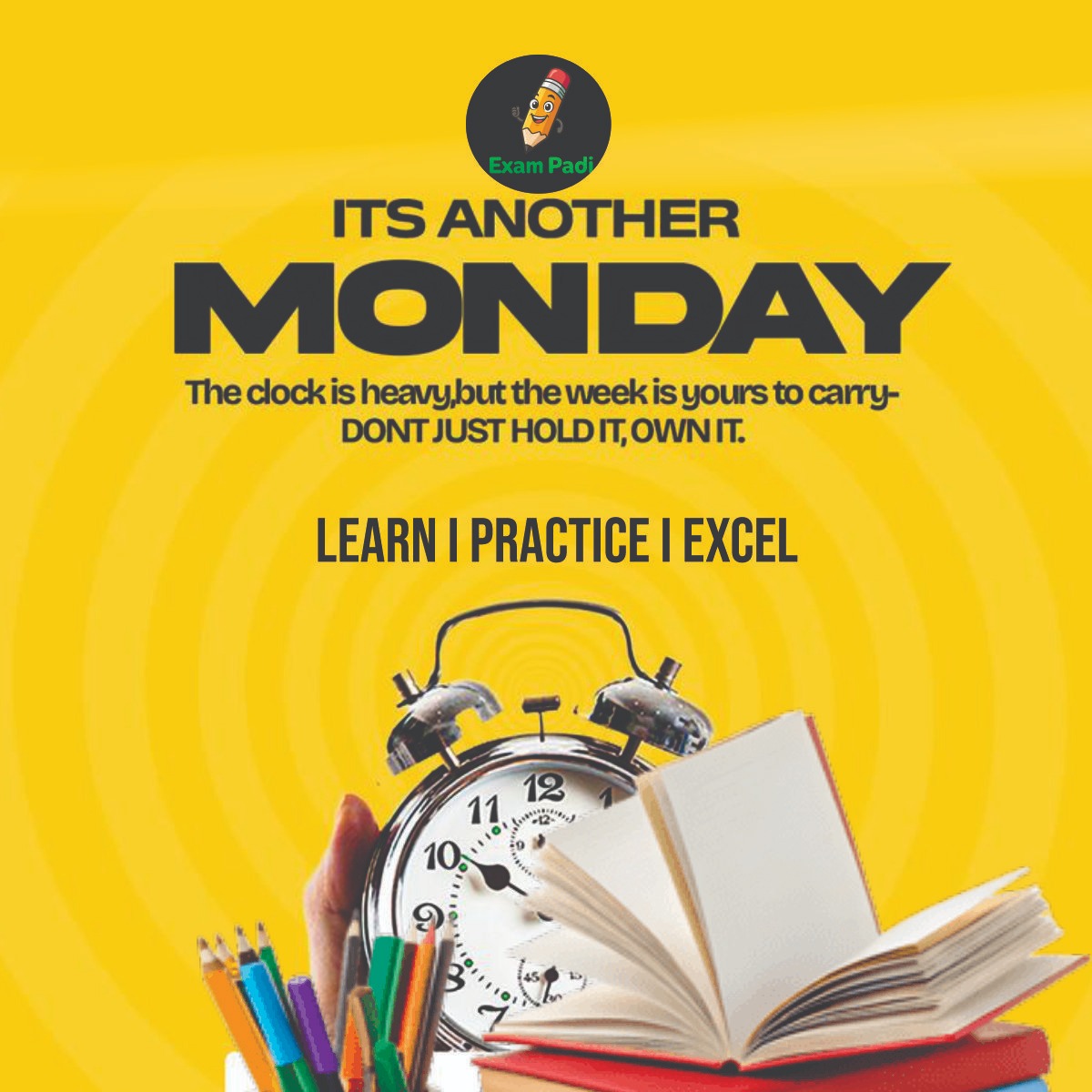 ExampadiNG's tweet photo. Monday reset! 🧠✨

 Take a deep breath, clear the noise, and pull out those notes. A brand-new week means a fresh chance to get ahead, tackle the tough topics, and get one step closer to your goals. Remember, consistency beats intensity every single time so set your targets, stay focused, and let’s make every study session count. You’ve got this! 💡📖 Target grade loading... ⏳
#ExamPadi  #AceYourExams #StudyMotivation #StudentLife #MondayMindset