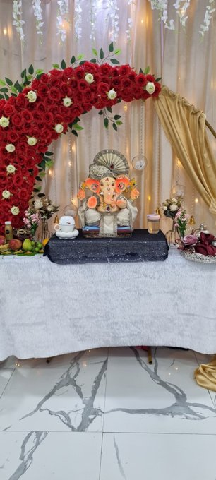 former_suit's tweet photo. Happy Ganesh Chathurthi :) 

He visits us every year and is a part of the family ♥️ https://t.co/eDZmxUHRcF