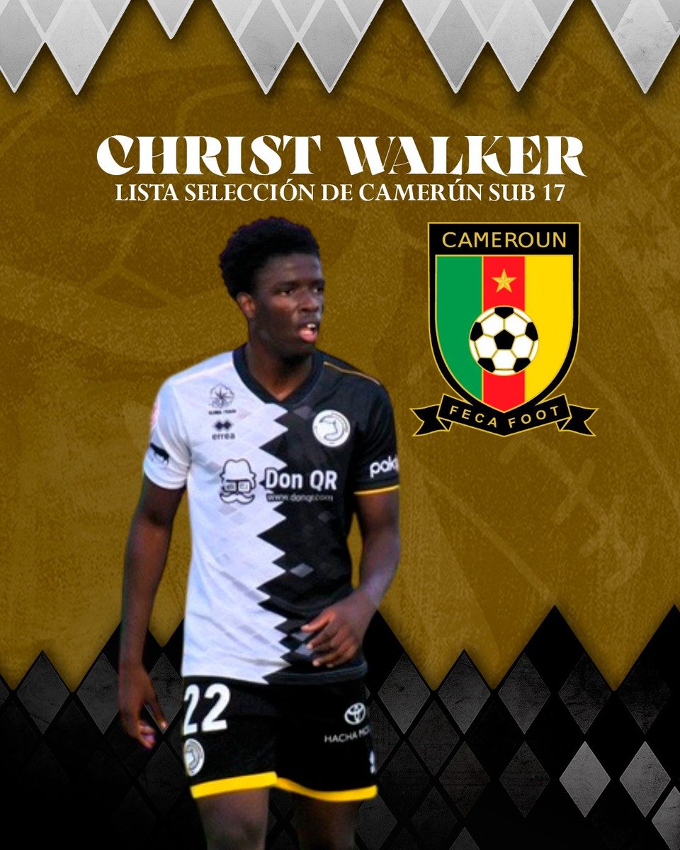 USCFbase's tweet photo. 🇨🇲⚽️
Nuestro jugador Christ Walker Talle ha sido convocado por la Selección Sub-17 de Camerún.

¡Enhorabuena, Walker! 

#ConstruyendoUSCF 🏗️
#DeAquíSomosTodos 🫂 https://t.co/Y7pn85GOFj