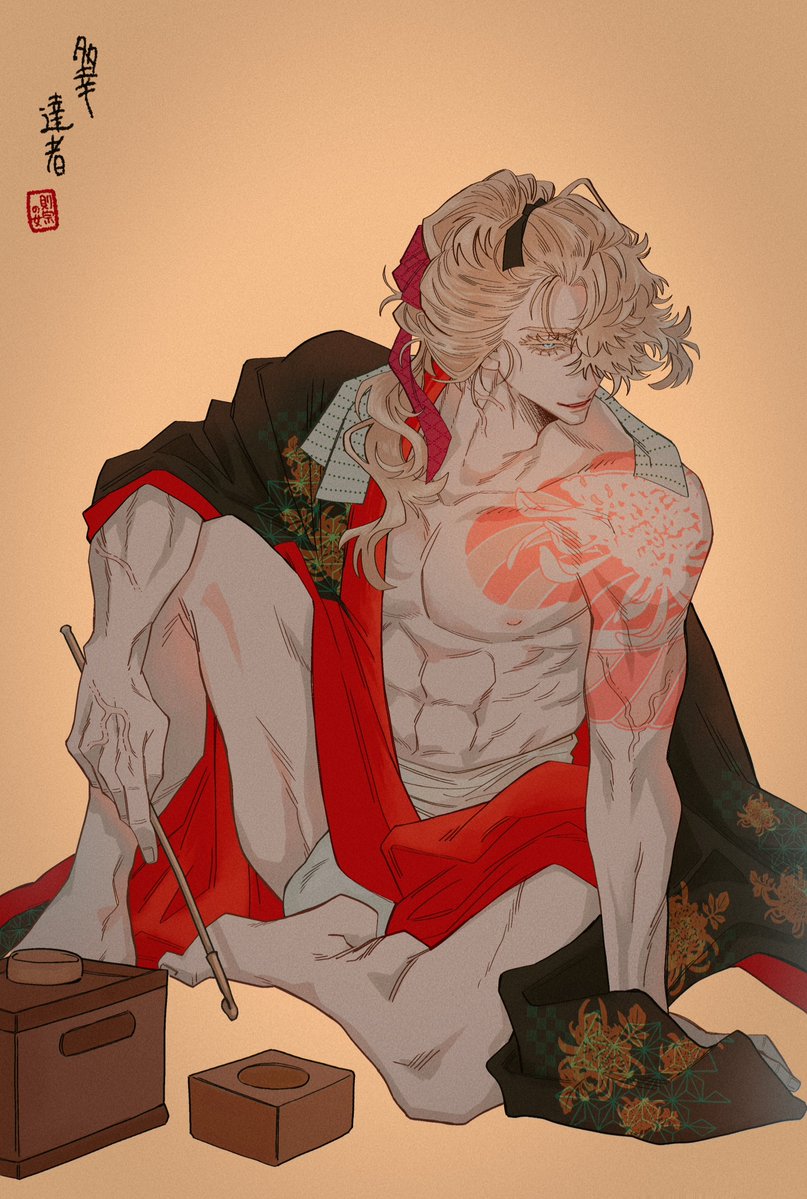 oinori1000's tweet photo. 浮世絵『弁天小僧菊之助』のパロディで弁天小僧菊一文字ずっと描きたかったんです すいません……
『美形の悪党』が『女装』して呉服屋でおねだりするんですよ？そしてバレたら『開き直って』『紋紋』晒して『啖呵切る』んですよ？よ、良すぎる……日本人そんなの全員好き……

(リプ欄に本物貼ります) https://t.co/R1pceUCATU