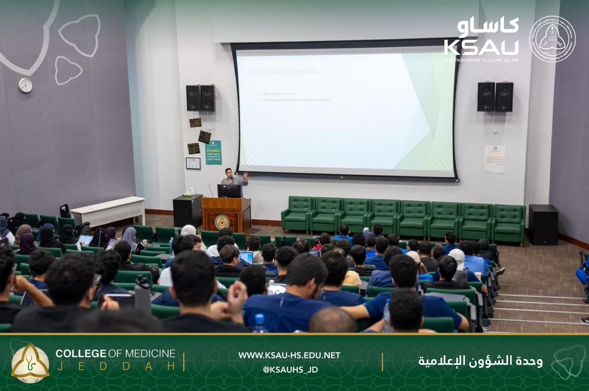KSAUHS_JD's tweet photo. The Clinical Affairs Department successfully organized the introductory lecture of the North American Residency Preparation Program (NARPP) for third-year medical students
๐๏ธ 2 September 2026
๐ค Dr. Suhaib Radi.
#ClinicalAffairs #NARPP #MedicalStudents #KSAUHS #COMJ https://t.co/t9S1GieRsm