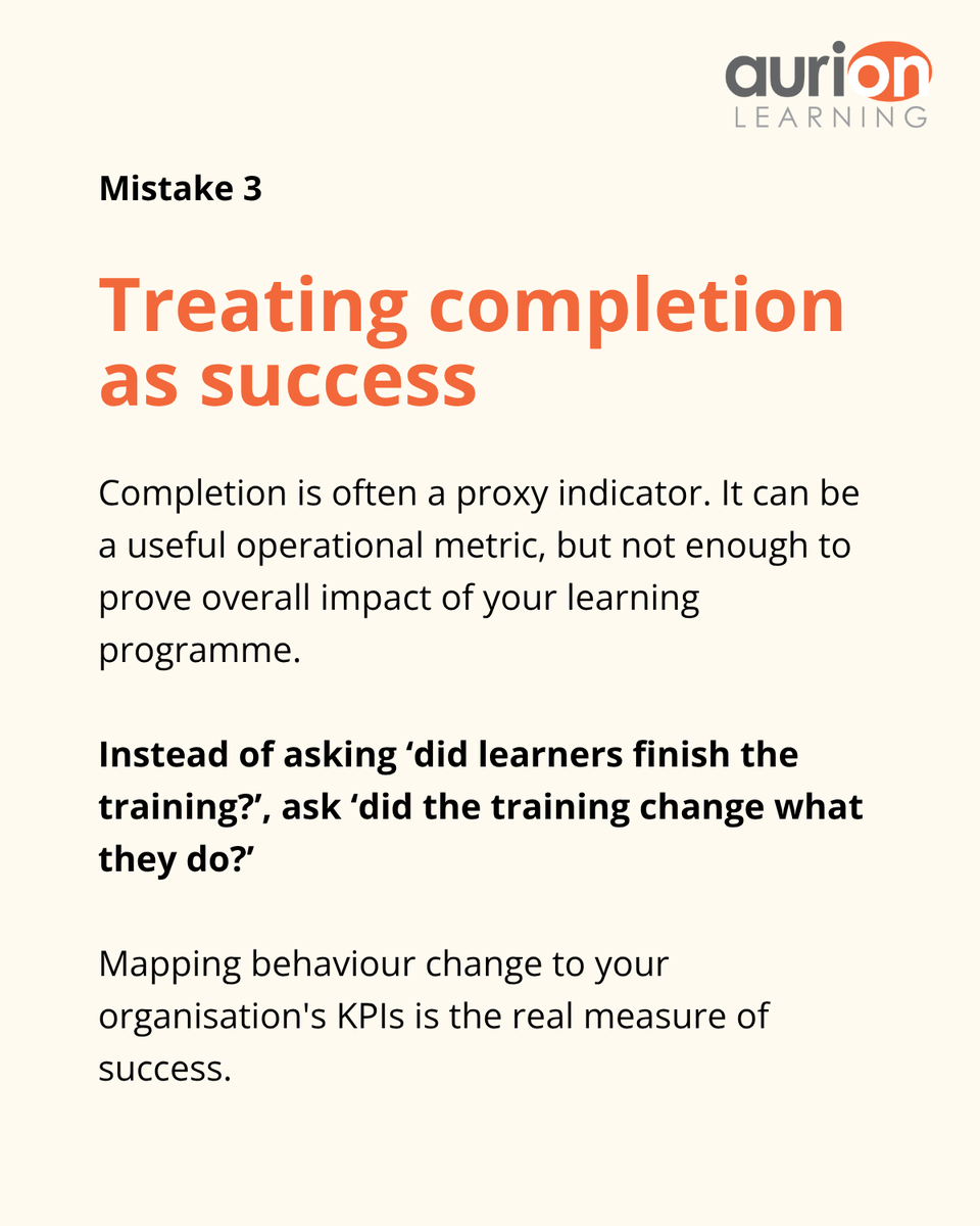 aurionlearning's tweet photo. External training looks straightforward until it isn't. The wrong platform, a poorly defined audience and measuring the wrong things can all undermine a programme before it launches. We've covered the biggest mistakes and what to do instead below: https://t.co/HEJMae4Xxw https://t.co/rY9kkfGTUR