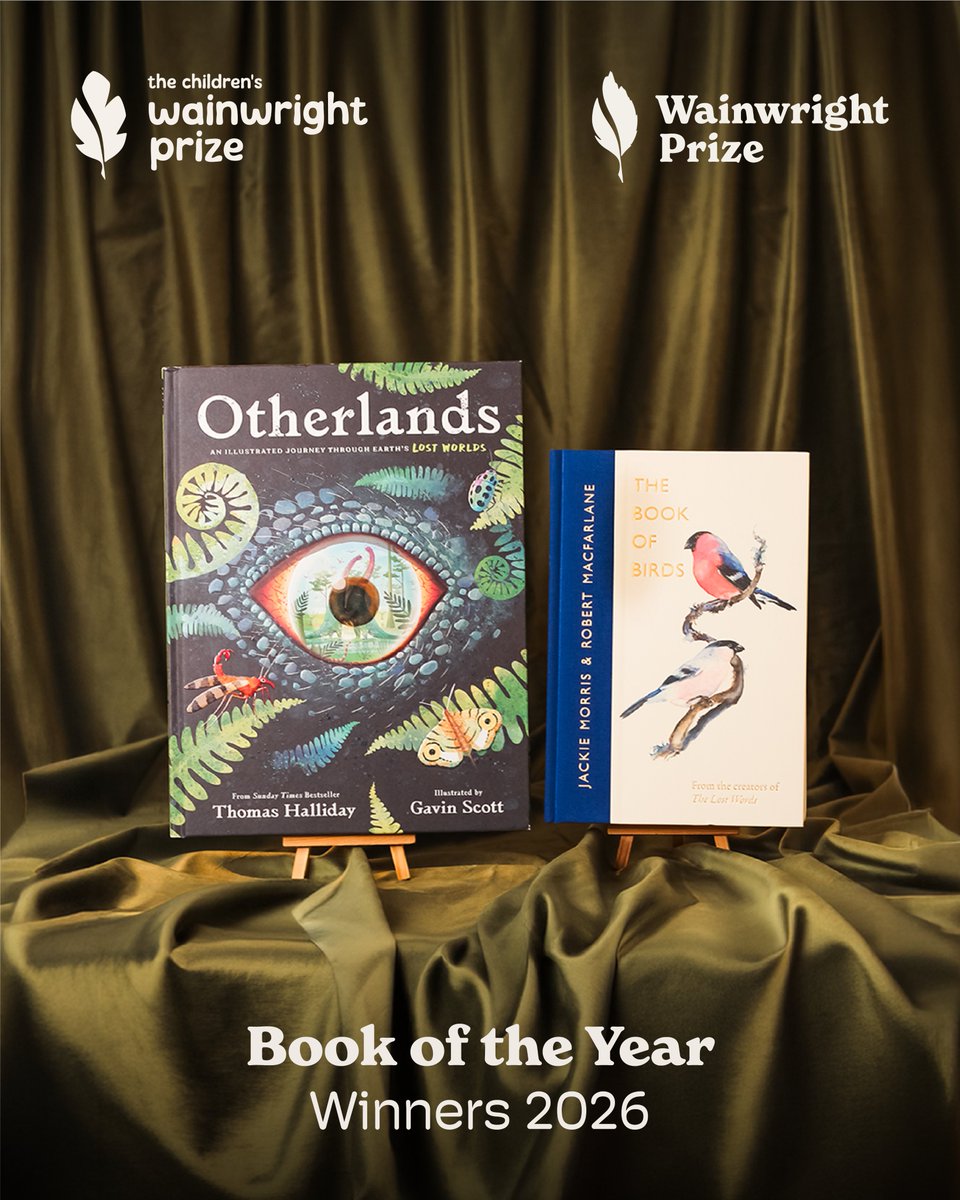 LoveReadinguk's tweet photo. The winners of the 2026 @wainwrightprize have been announced!
Celebrating exceptional #naturewriting, sparking conversations around reconnecting with nature, endangered species and protecting the planet.
Shop this year's winners:
https://t.co/hvGHupLZ3F

#ConservationWriting https://t.co/VmExy8D9Nq