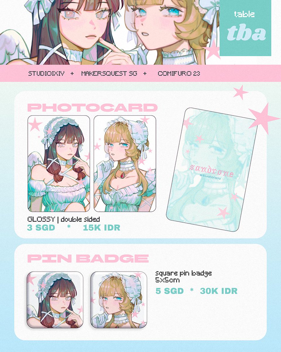 moonyixiv's tweet photo. [Like/RT] appreciated  
⋆˚꩜｡ CATALOG for #MSQSG and PO for #cf23 ⋆˚꩜｡  
🍥PO period 14-21 Sep 2026  
🍥Shipping/Pickup BOTH DAYS
🍥 link below

Fandom list: Originals, nijijp (chronoir), genshin, zzz, hsr,  ffxiv, ak endfields, persona, tamagotchi, dunmeshi, gintama https://t.co/q8DSMoyLaj