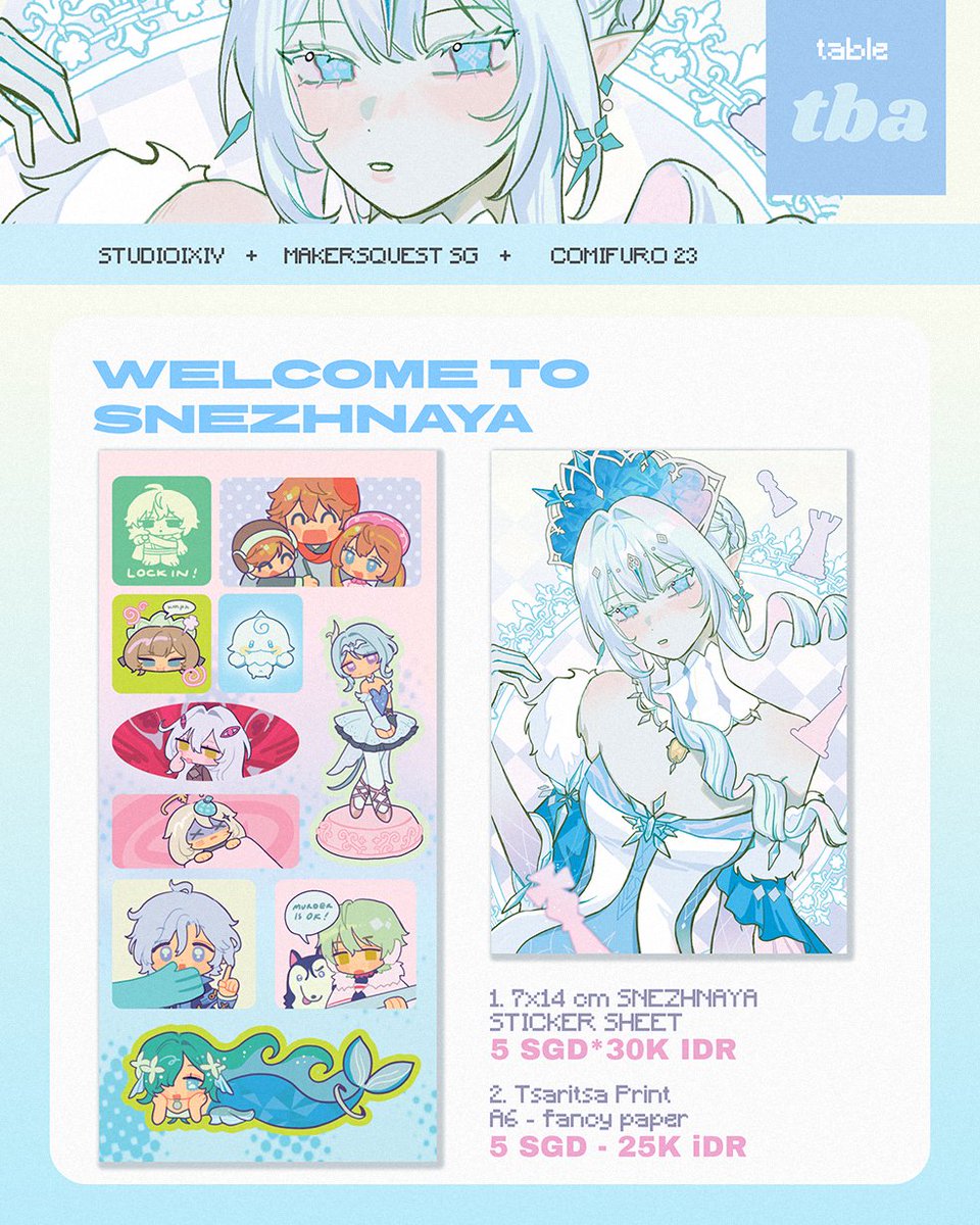 moonyixiv's tweet photo. [Like/RT] appreciated  
⋆˚꩜｡ CATALOG for #MSQSG and PO for #cf23 ⋆˚꩜｡  
🍥PO period 14-21 Sep 2026  
🍥Shipping/Pickup BOTH DAYS
🍥 link below

Fandom list: Originals, nijijp (chronoir), genshin, zzz, hsr,  ffxiv, ak endfields, persona, tamagotchi, dunmeshi, gintama https://t.co/q8DSMoyLaj