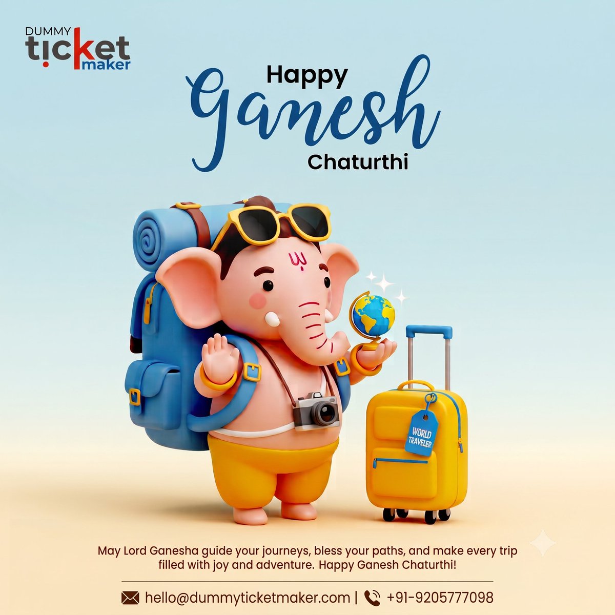 DummyTicket1's tweet photo. May Lord Ganesha remove all obstacles, fill your life with wisdom, and bless your home with peace and prosperity. 🦣✨

Wishing you and your family a very Happy Ganesh Chaturthi! 🙏🌸

Ganpati Bappa Morya! 🚩

#GanpatiBappaMorya #GaneshChaturthi 🎉✨ https://t.co/9lmMeRt5lk