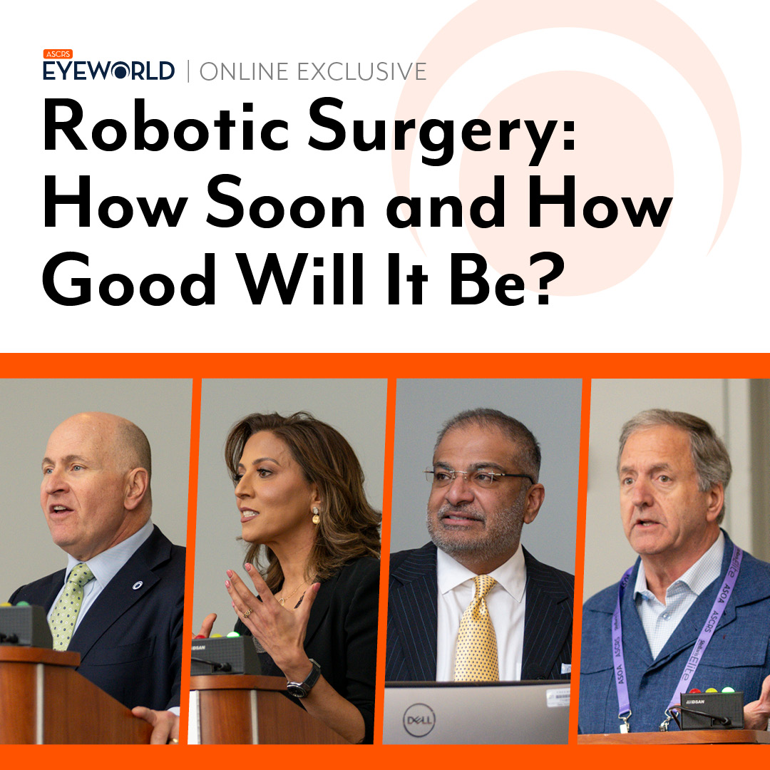 ASCRStweets's tweet photo. Robotic ophthalmic surgery continues to advance 🤖👁️🔬

EyeWorld recaps the 2026 ASCRS symposium "Robotic Surgery: How Soon and How Good Will It Be?" — hear from physicians on the tech shaping this field's future.

🔗 https://t.co/njTVqYUs6s

#EyeWorld #ASCRS #Robotics https://t.co/Cn2uzonCUK