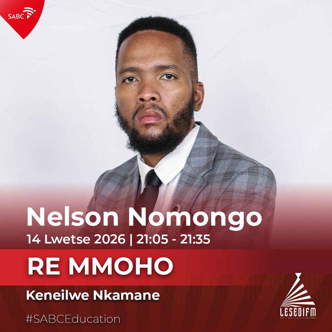 LesediFM's tweet photo. #SABCEducation le Keneilwe Nkamane.
๐ค Re bua le Nelson Nomongo ho Youth Ke Yona
#LesediFM
๐: 086 000 3084
๐ฒ: 079 758 5066
๐: https://t.co/4WGalUnGiR https://t.co/kshFFS9BeS