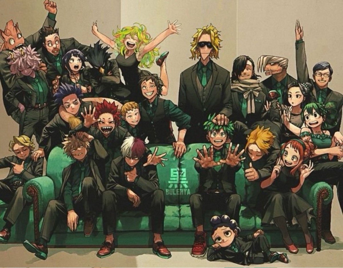 dekuisnotkira's tweet photo. Studio Bones, we just need a movie about Class 1A adult and relationship life, please we need this, it should definitely end with them taking this picture btw @horikoshiko @OfficialBONEStv https://t.co/rTPiAzXKbP